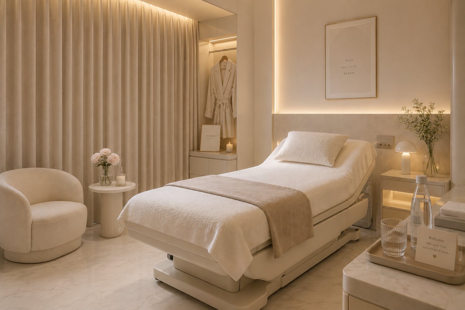 Warm treatment room for recovery and care